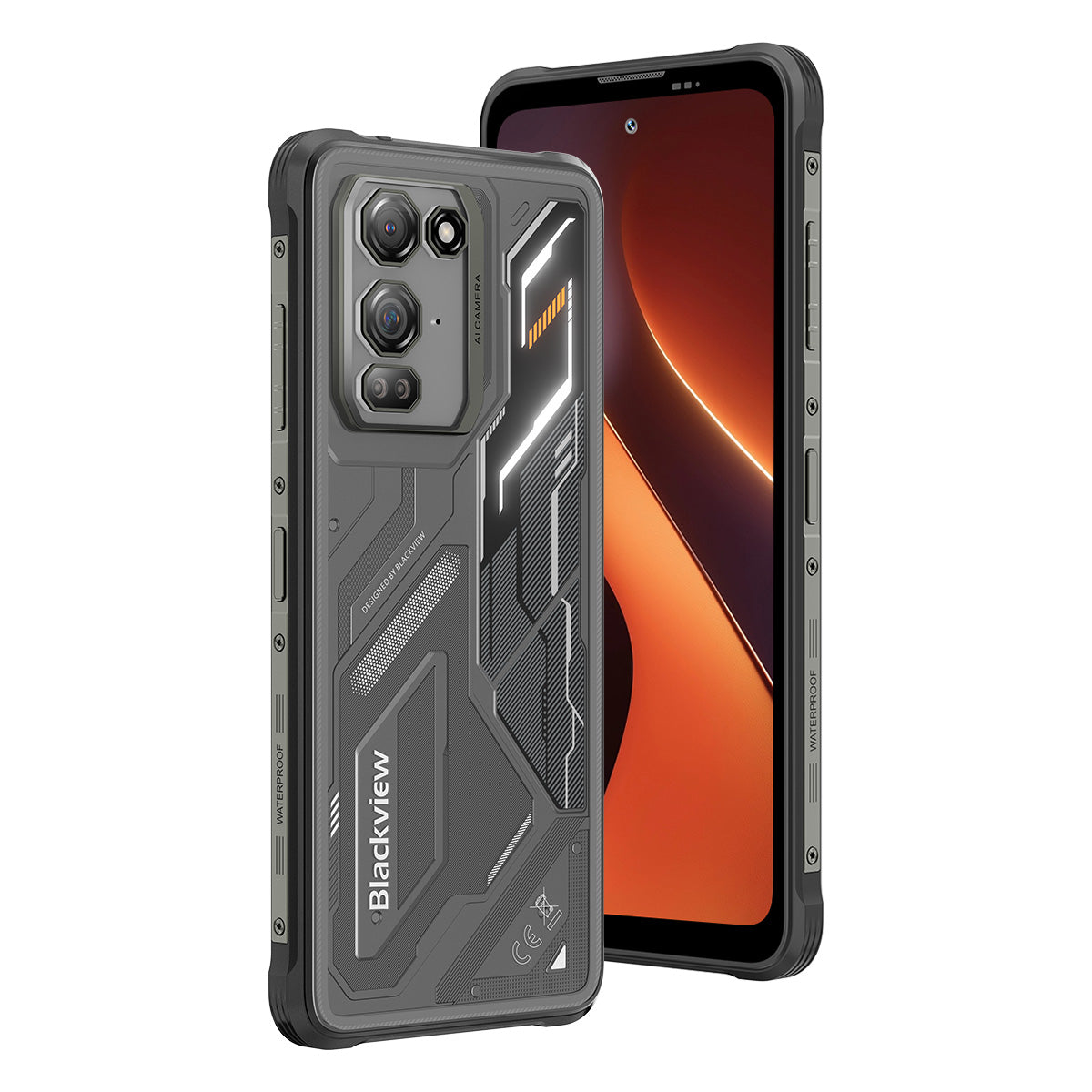 Blackview FORT 200 - Smartphone 4G Robusto con Ricarica Wireless - Schermo 6,78" Helio G100 - Batteria 5000mAh - Doppia Fotocamera Visione Notturna 108MP