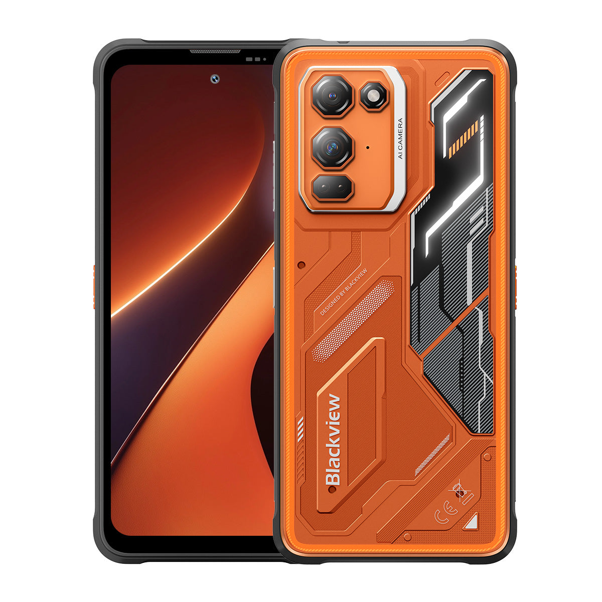 Blackview FORT 200 - Smartphone 4G Robusto con Ricarica Wireless - Schermo 6,78" Helio G100 - Batteria 5000mAh - Doppia Fotocamera Visione Notturna 108MP
