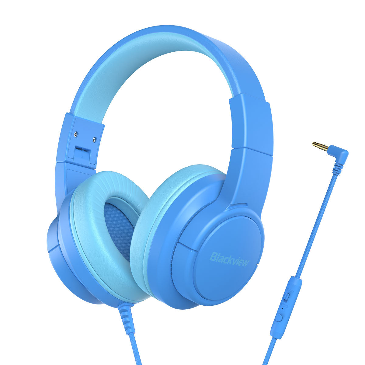 Blackview FitBuds K1 - Cuffie per bambini con microfono integrato, audio stereo 3D, cablate, sovraurali