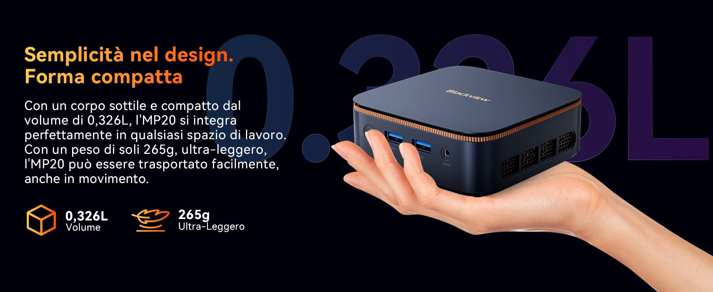 Mini PC Blackview MP20 con CPU AMD e Windows 11 Pro