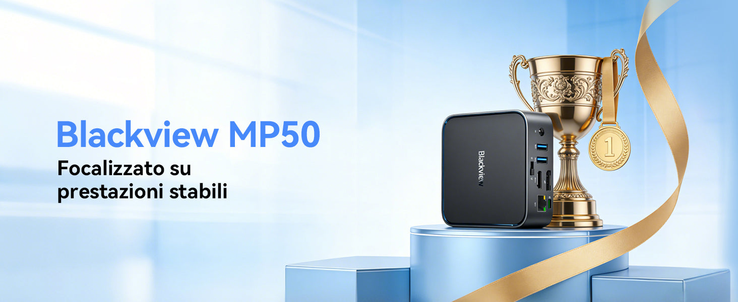 Mini PC Blackview MP50 con 16+512GB, processore AMD Ryzen 5 3500U, SSD DDR4 M.2 e sistema operativo Windows 11 Pro
