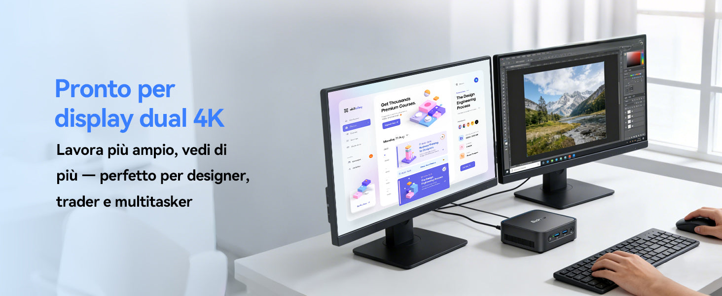 Mini PC Blackview MP50 con 16+512GB, processore AMD Ryzen 5 3500U, SSD DDR4 M.2 e sistema operativo Windows 11 Pro