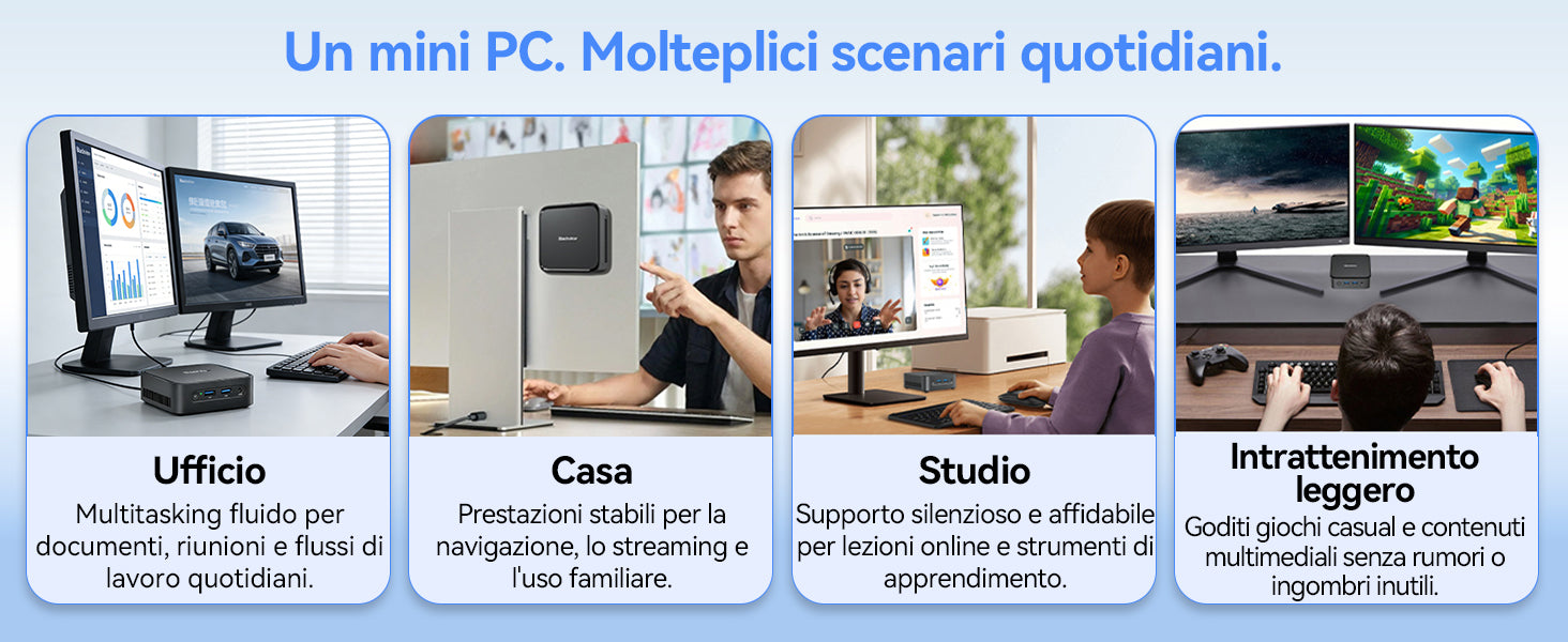 Mini PC Blackview MP50 con 16+512GB, processore AMD Ryzen 5 3500U, SSD DDR4 M.2 e sistema operativo Windows 11 Pro