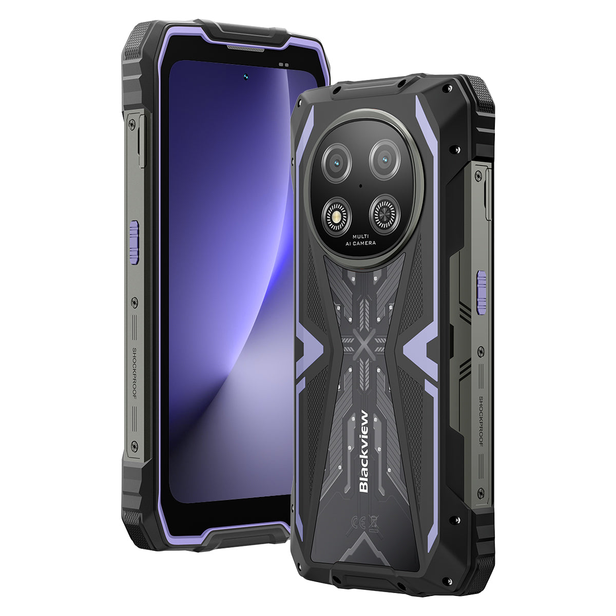 Blackview ROCK 2 - Display da 6,67 pollici a 120 Hz, processore UNISOC T8100 5G octa-core a 6 nm, batteria da 15000 mAh, fotocamera AI da 16 MP + 13 MP, smartphone 5G robusto.