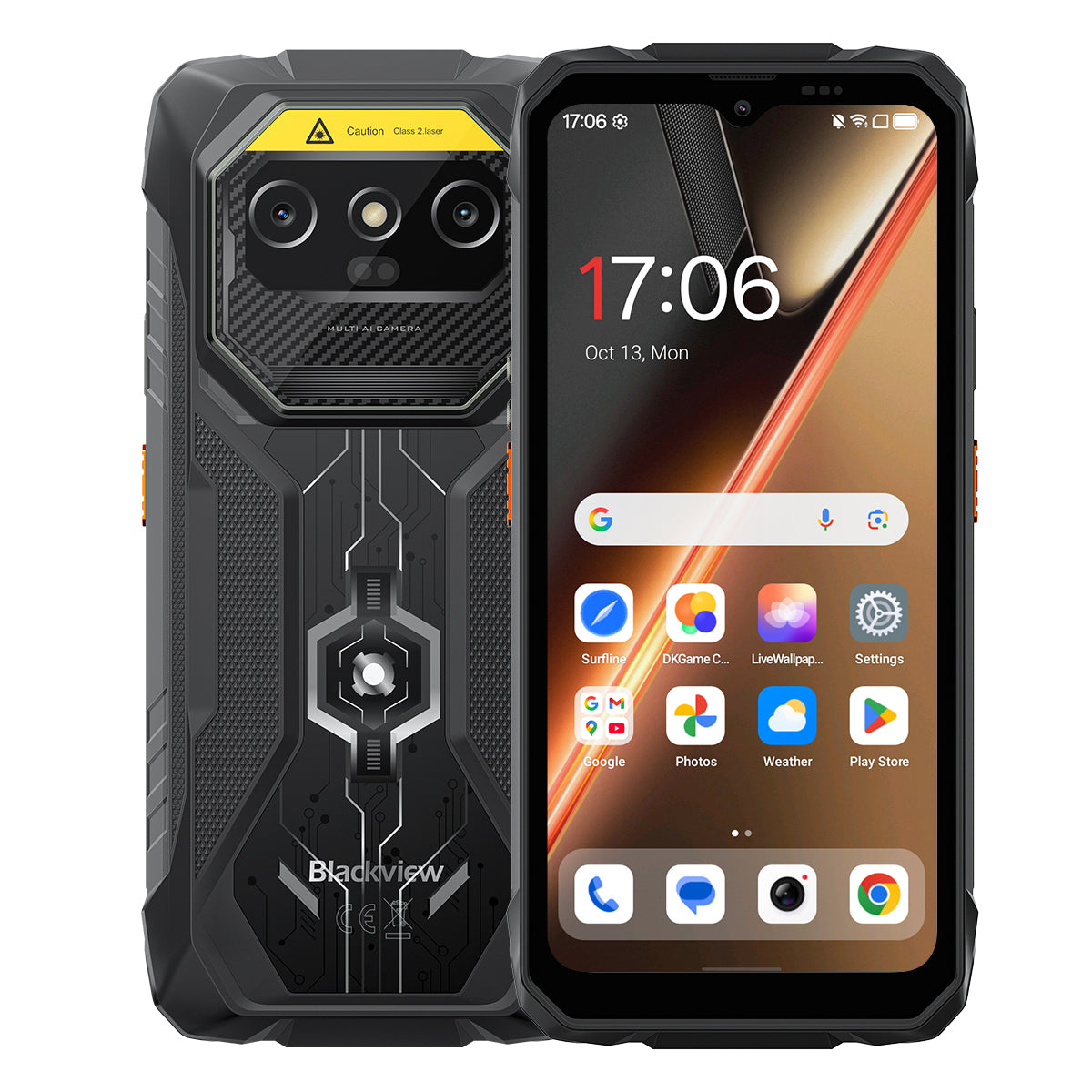 Blackview ROCK 1 Pro - Smartphone professionale robusto con scanner di codici a barre 2D, connettività 4G, display da 6,56 pollici a 90 Hz, batteria da 15000 mAh e fotocamera per visione notturna.