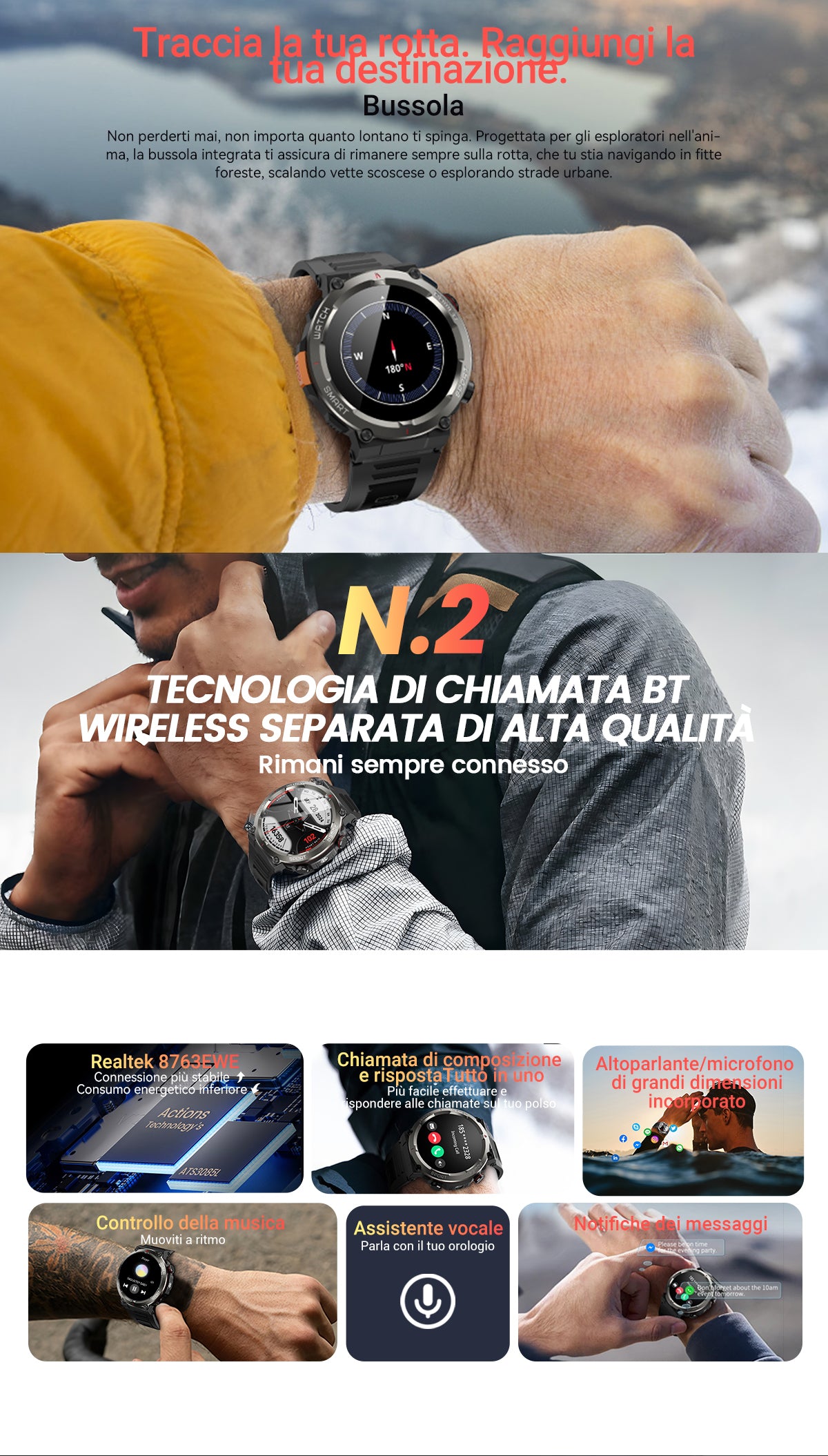 Orologio intelligente robusto Blackview W50 Pro