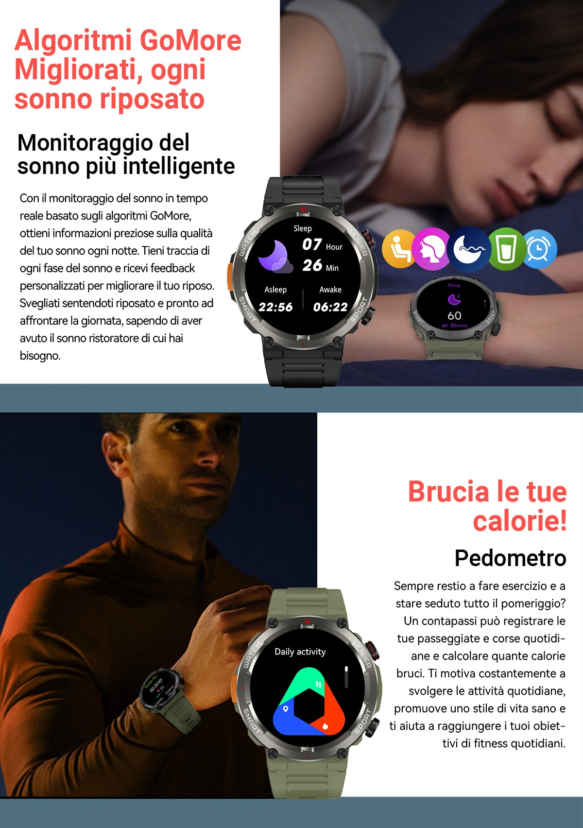 Orologio intelligente robusto Blackview W50 Pro