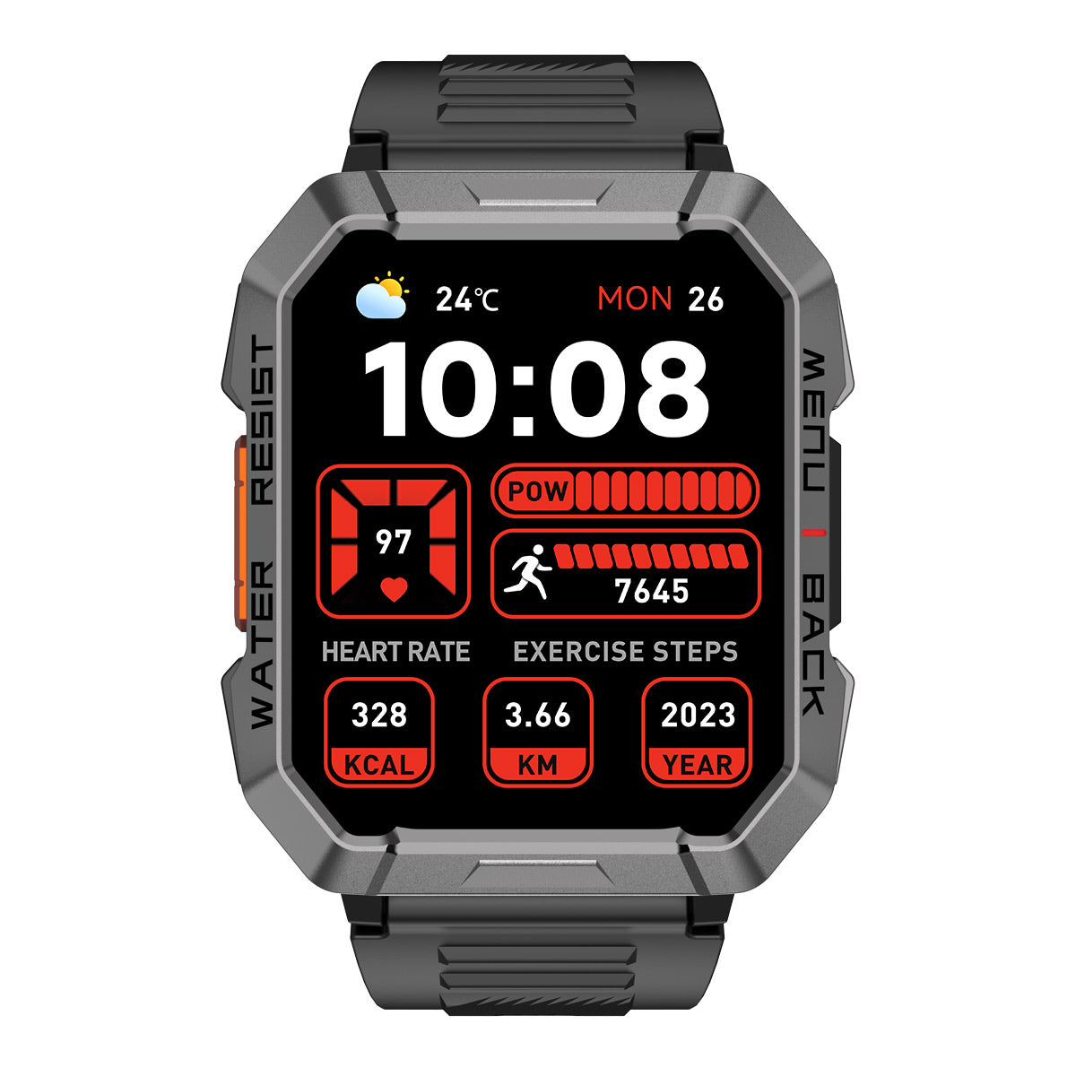 Blackview W60 - Orologio intelligente da esterno Campass con torcia LED da 2,01 pollici 900mAh