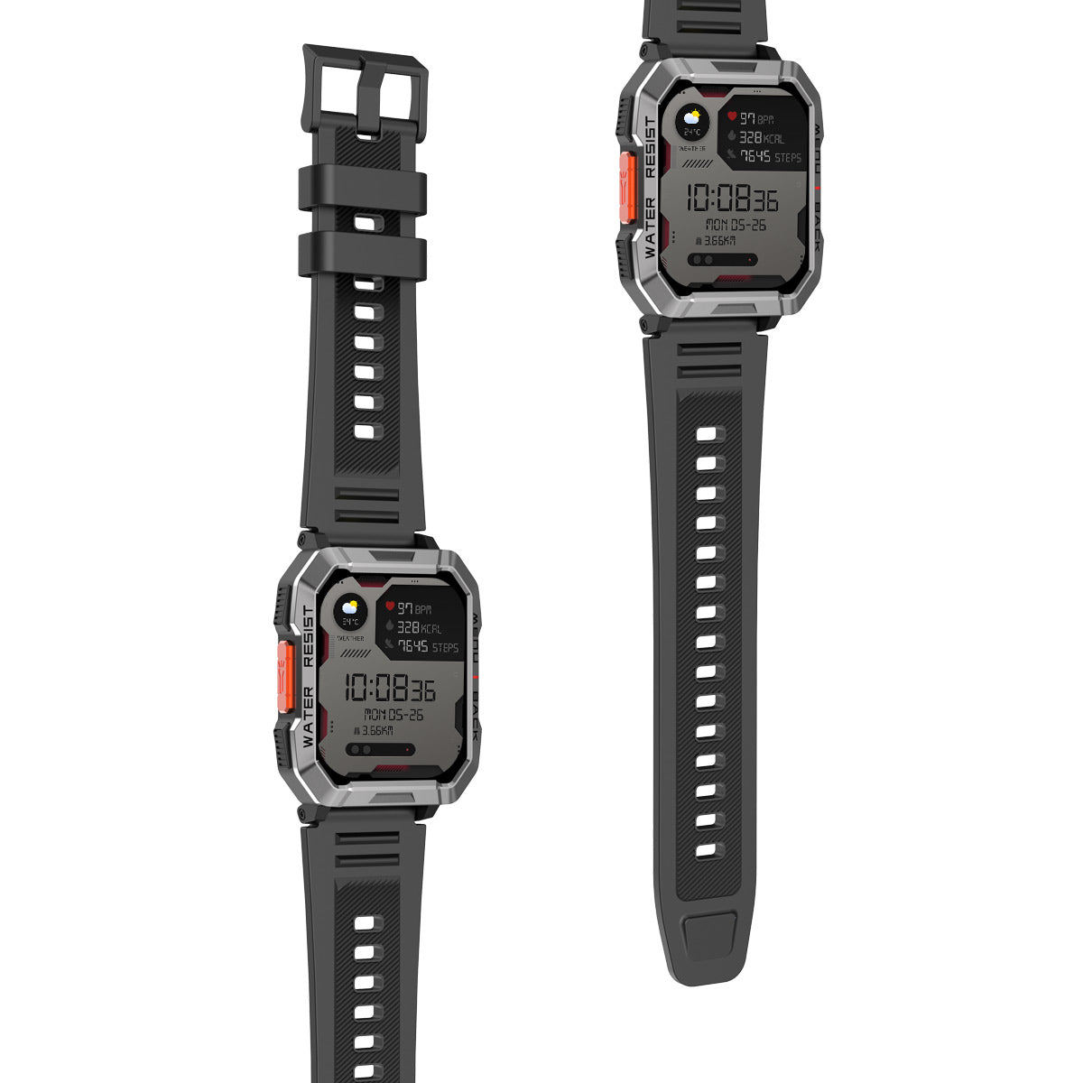 Blackview W60 - Orologio intelligente da esterno Campass con torcia LED da 2,01 pollici 900mAh