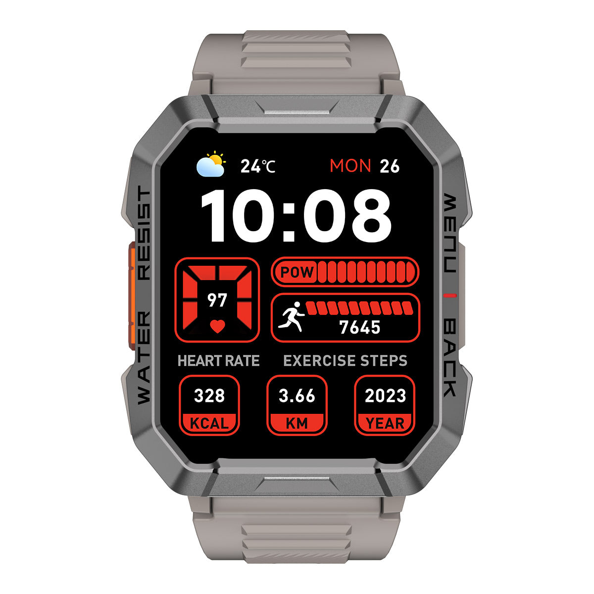 Blackview W60 - Orologio intelligente da esterno Campass con torcia LED da 2,01 pollici 900mAh