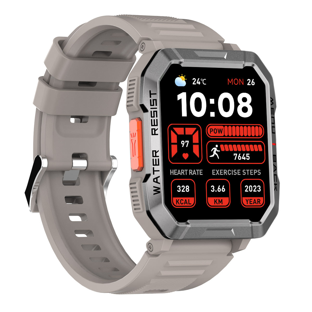 Blackview W60 - Orologio intelligente da esterno Campass con torcia LED da 2,01 pollici 900mAh