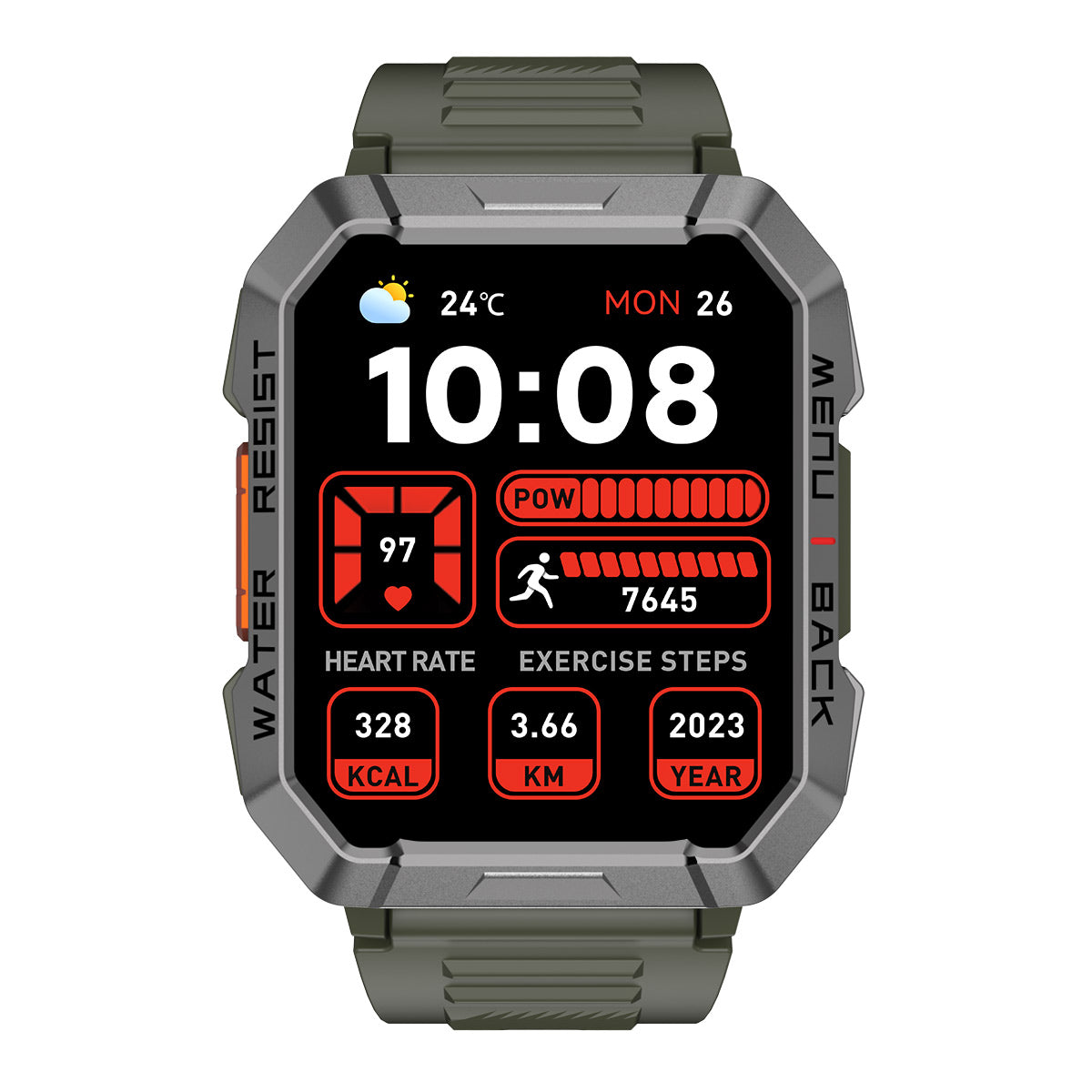 Blackview W60 - Orologio intelligente da esterno Campass con torcia LED da 2,01 pollici 900mAh