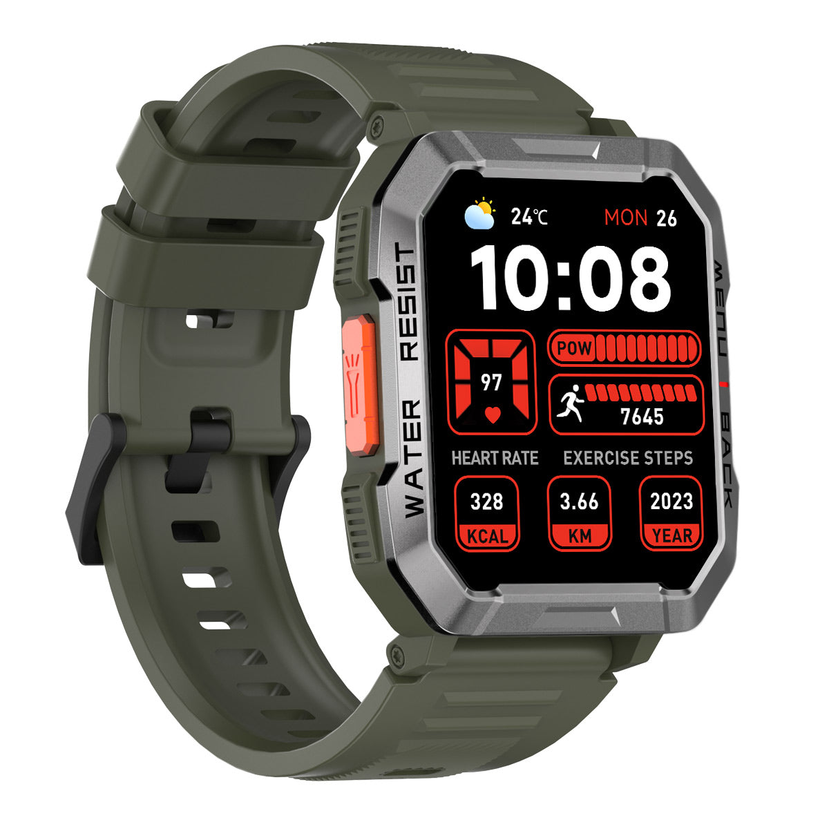 Blackview W60 - Orologio intelligente da esterno Campass con torcia LED da 2,01 pollici 900mAh