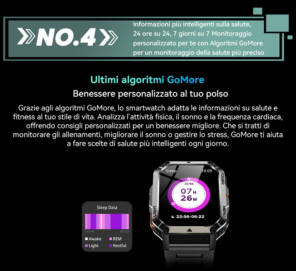 Orologio intelligente per sport all'aria aperta Blackview W70 Pro