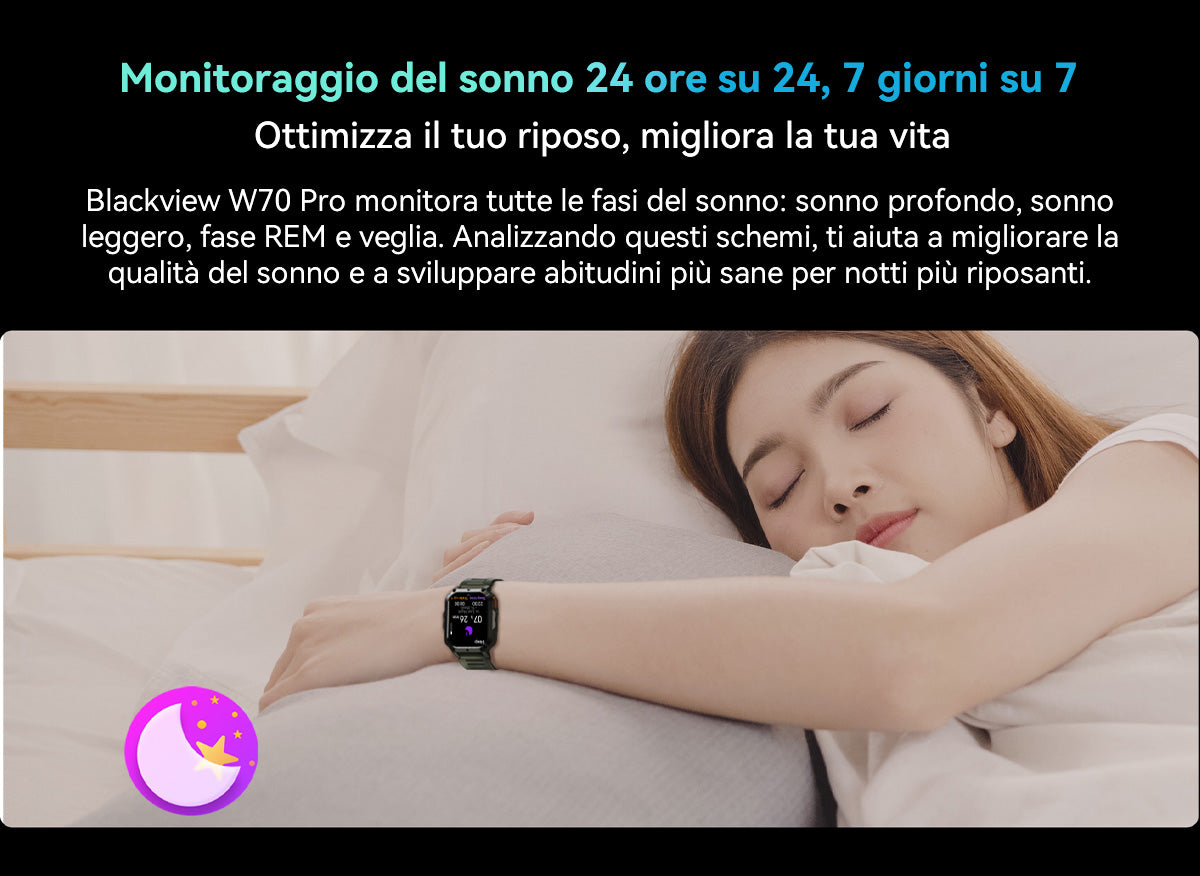 Orologio intelligente per sport all'aria aperta Blackview W70 Pro