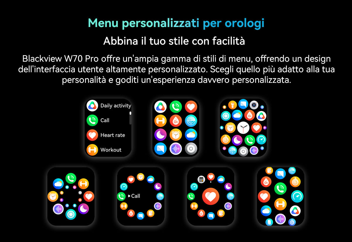 Orologio intelligente per sport all'aria aperta Blackview W70 Pro