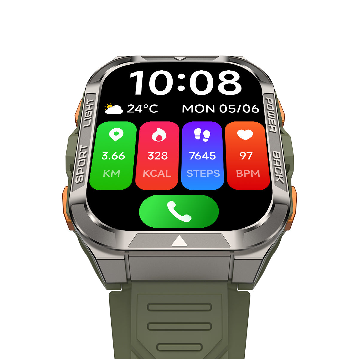 Blackview W80 Pro - Orologio intelligente per sport all'aria aperta con torcia LED integrata da 1,91 pollici e GPS da 900 mAh