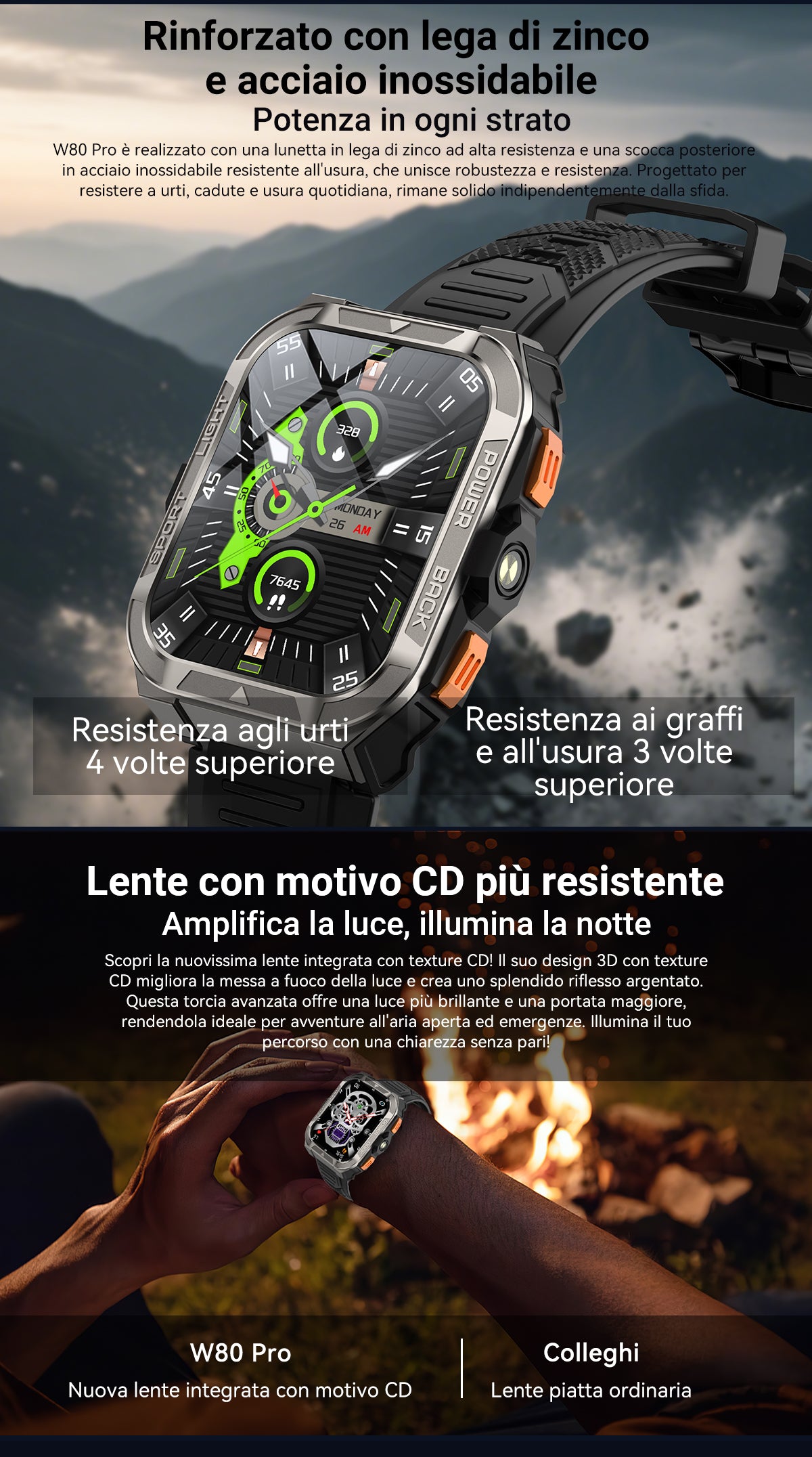 Smartwatch GPS Blackview W80 Pro per sport all'aria aperta