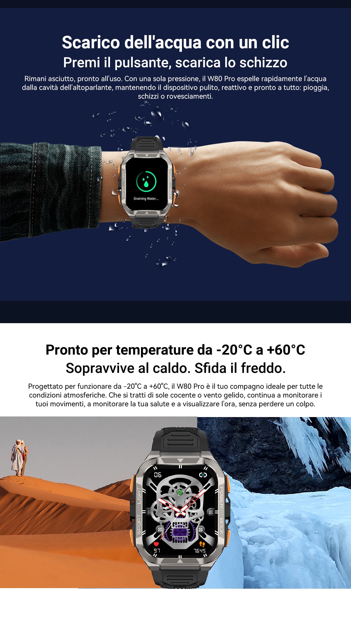 Smartwatch GPS Blackview W80 Pro per sport all'aria aperta