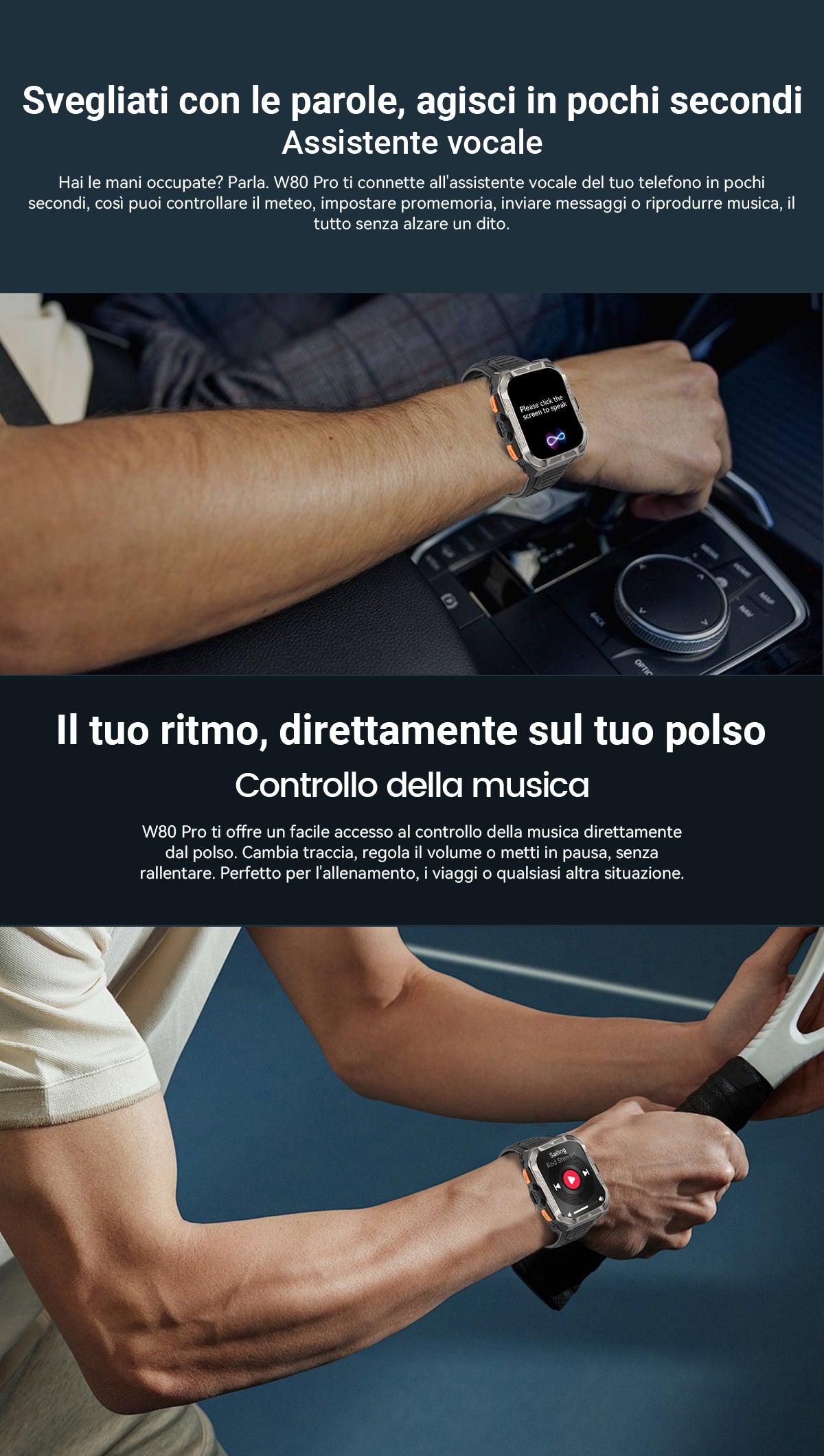 Smartwatch GPS Blackview W80 Pro per sport all'aria aperta