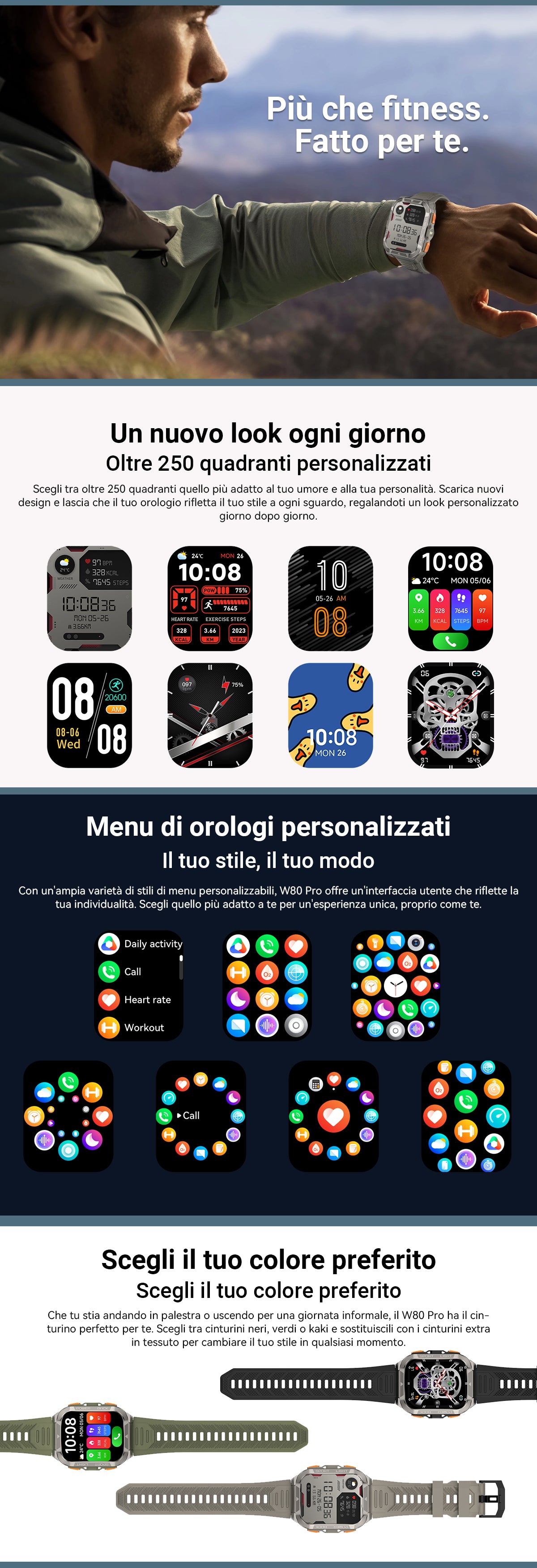 Smartwatch GPS Blackview W80 Pro per sport all'aria aperta