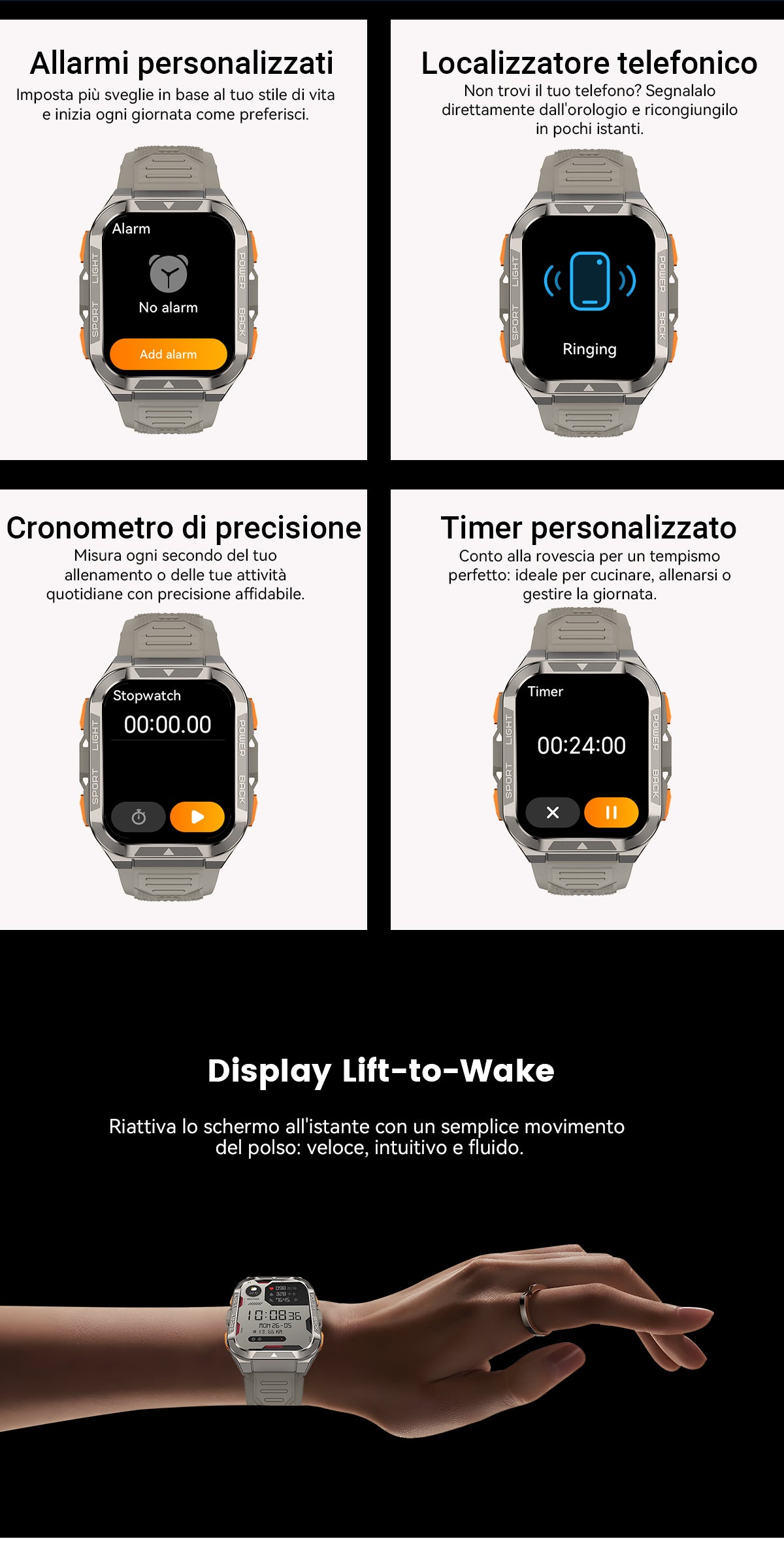 Smartwatch GPS Blackview W80 Pro per sport all'aria aperta