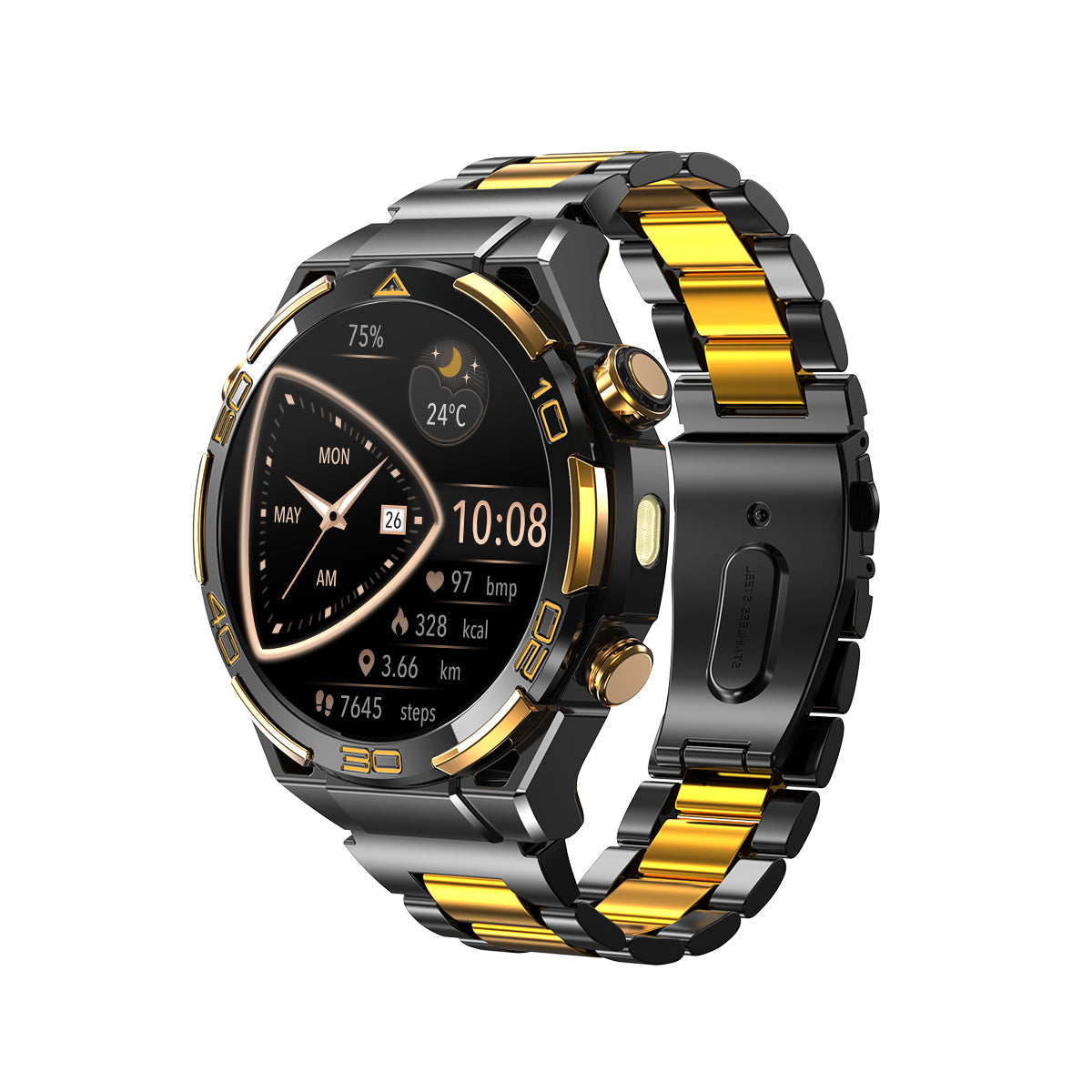 Blackview W90 Pro - Orologio intelligente per sport all'aria aperta con schermo AMOLED da 1,43 pollici, torcia LED integrata