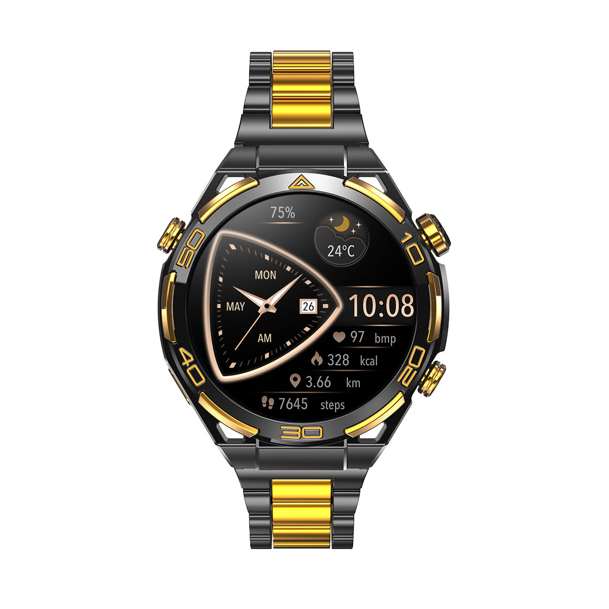 Blackview W90 Pro - Orologio intelligente per sport all'aria aperta con schermo AMOLED da 1,43 pollici, torcia LED integrata