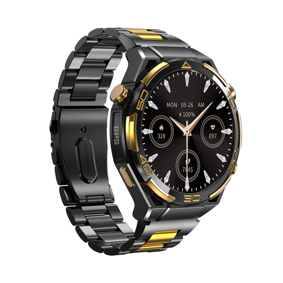 Blackview W90 Pro - Orologio intelligente per sport all'aria aperta con schermo AMOLED da 1,43 pollici, torcia LED integrata