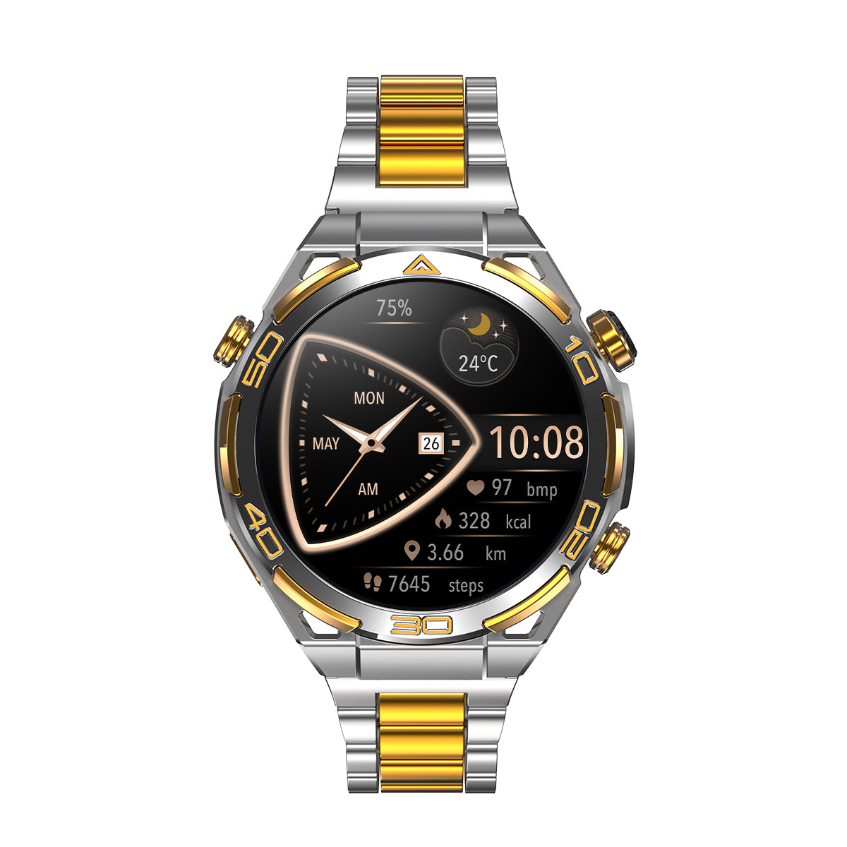 Blackview W90 Pro - Orologio intelligente per sport all'aria aperta con schermo AMOLED da 1,43 pollici, torcia LED integrata