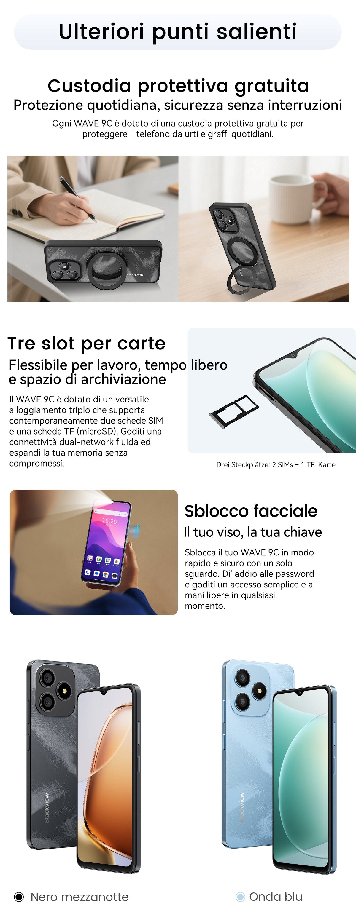 Smartphone Blackview WAVE 9C 4G