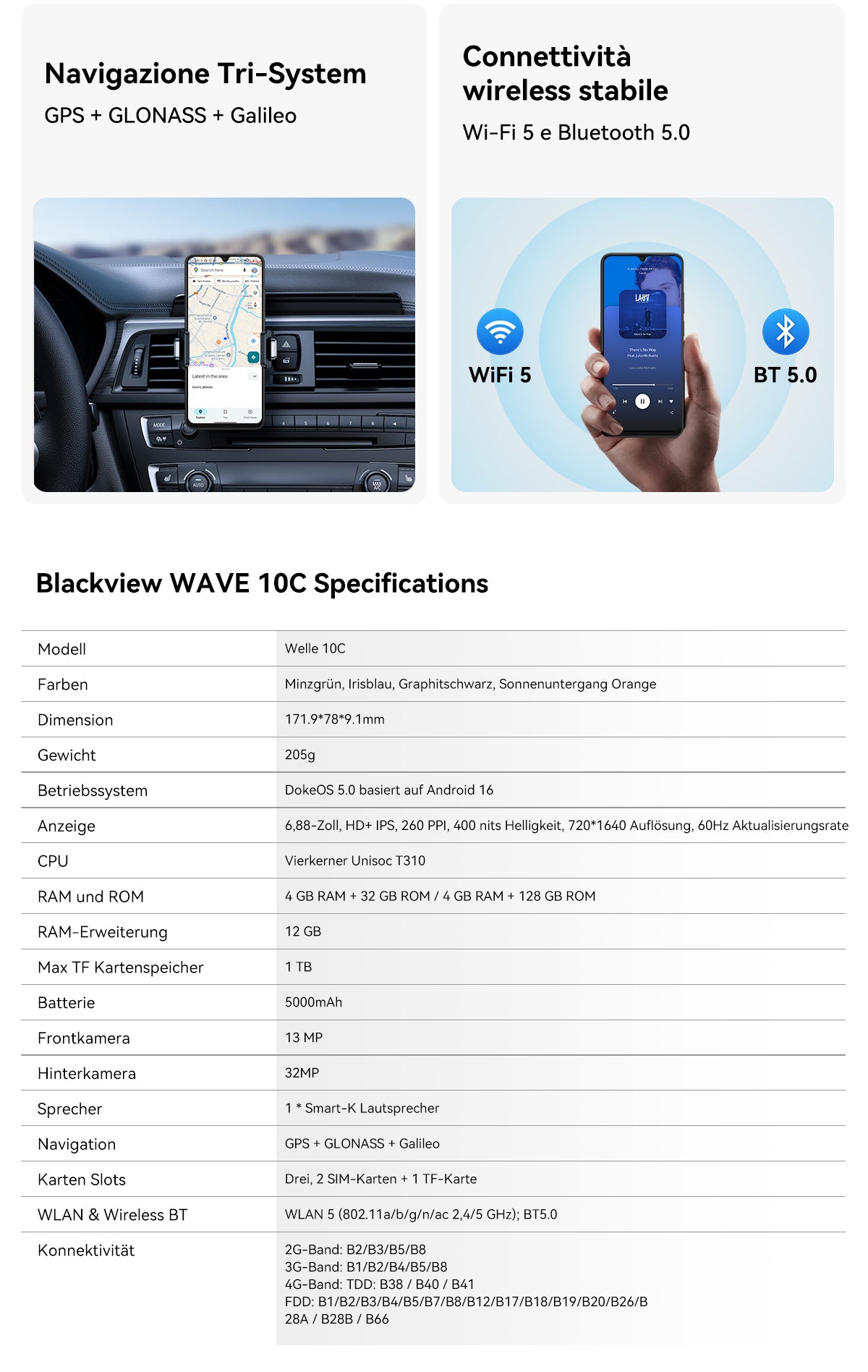 Smartphone Blackview WAVE 10C 4G