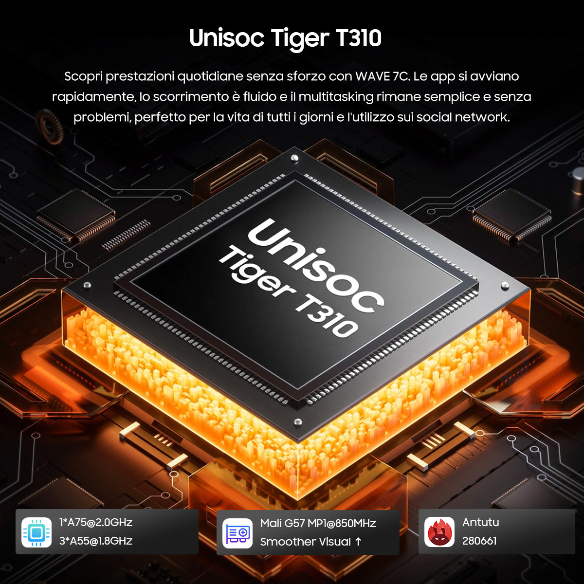 Blackview WAVE 7C – Smartphone 4G Resistente ad Acqua e Polvere IP54