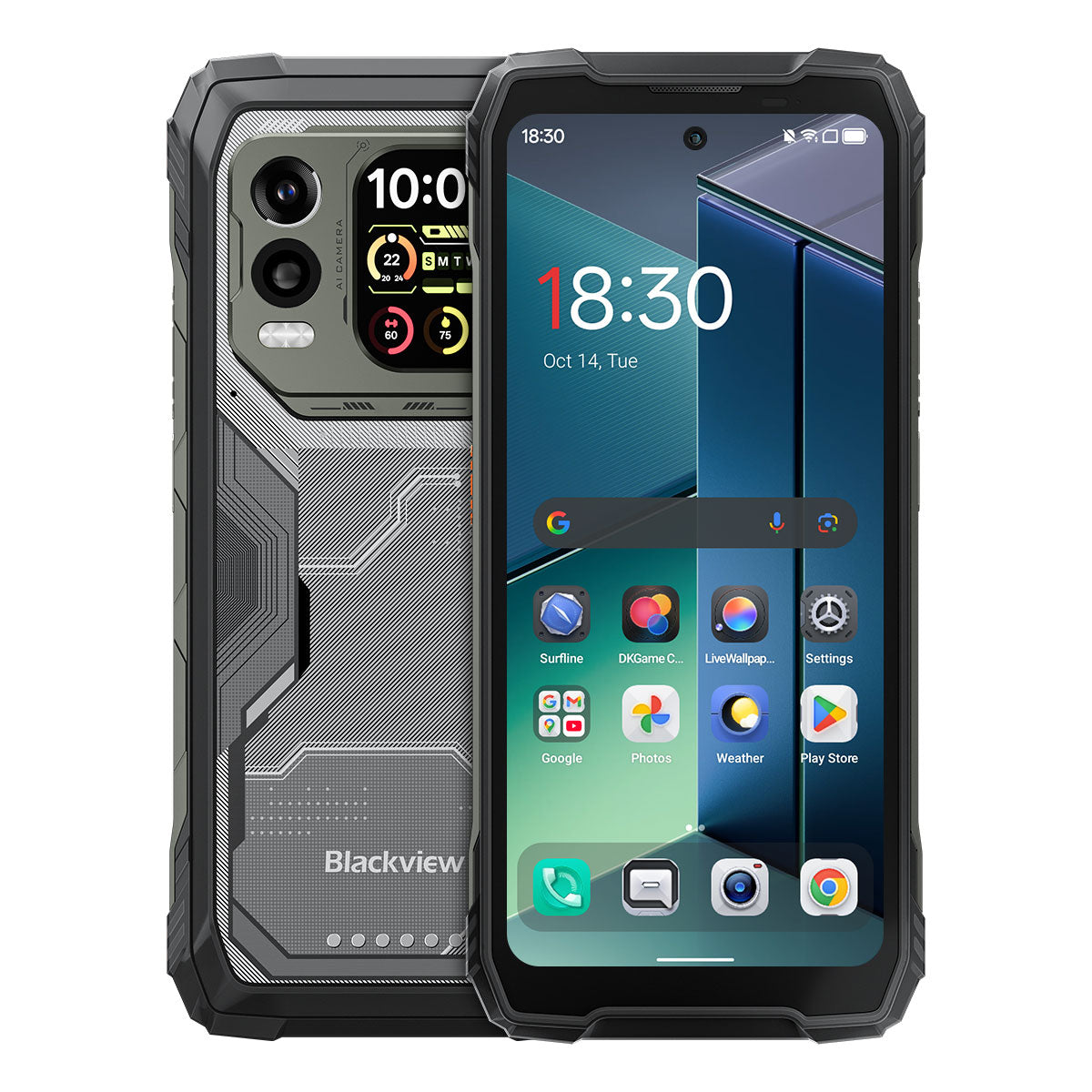 Blackview XPLORE 1 Pro - Telefono rugged 5G con termocamera, display principale da 6,78" a 120Hz e display secondario da 2,01", batteria da 20000 mAh e torcia da 170 lumen.