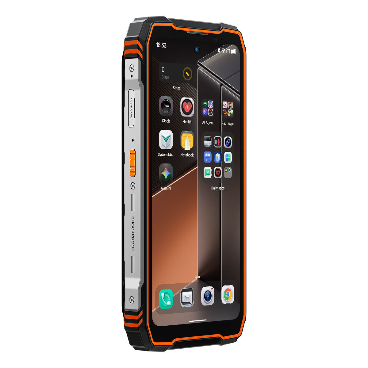 Blackview XPLORE 1 Pro - Telefono rugged 5G con termocamera, display principale da 6,78" a 120Hz e display secondario da 2,01", batteria da 20000 mAh e torcia da 170 lumen.